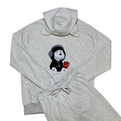 Pijama Nick Beagle Music gris claro junior